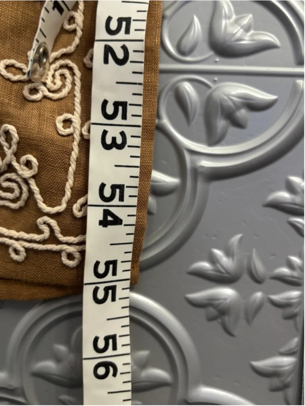 Tory Burch Maxi Dress Embroidered Linen Long Dark Tan Beige Kaftan Designer